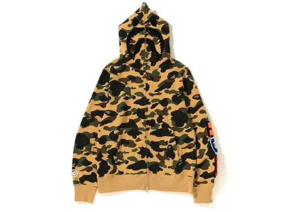 BAPE DETACHABLE SHARK HOODIE "YELLOW CAMO"