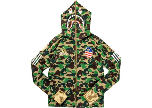 BAPE x ADIDAS SHARK HOODIE "GREEN CAMO"