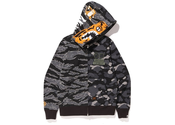 BAPE X UNDEFEATED SHARK HOODIE ''BLACK''