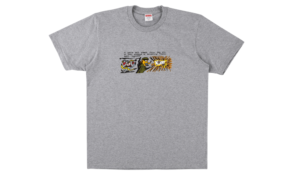 SUPREME DOG SHIT TEE (GREY)