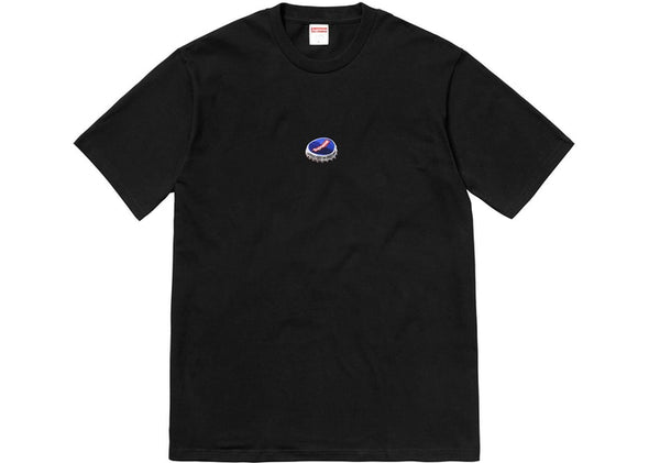 SUPREME BOTTLE CAP TEE "BLACK"