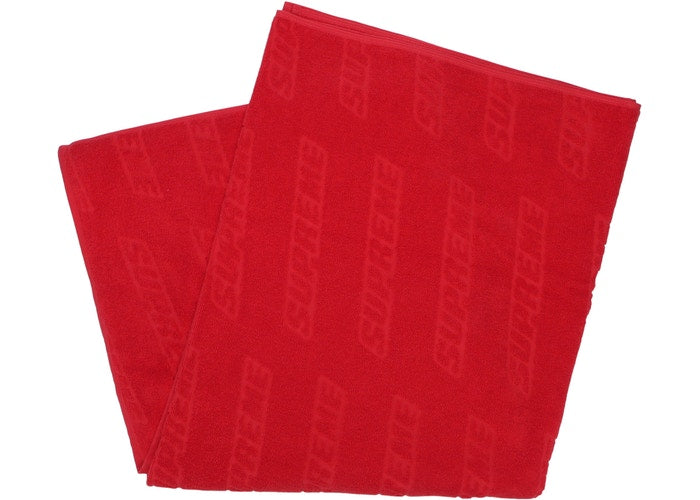 SUPREME DEBOSSED BEACH TOWEL "RED"