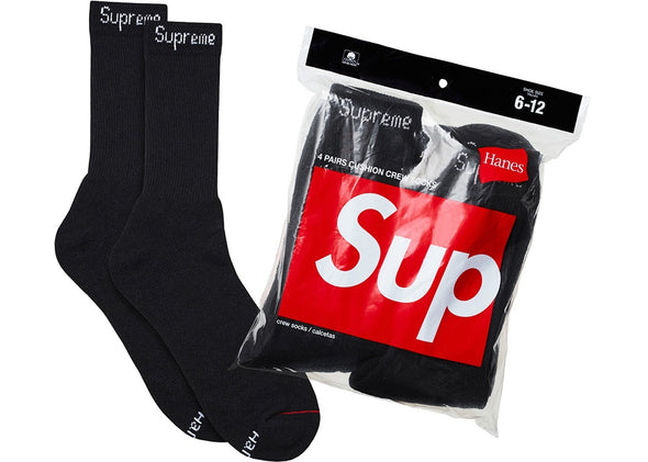 SUPREME CREW SOCKS "BLACK"