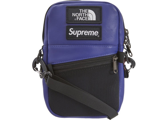 SUPREME x TNF LEATHER SHOULDER BAG "PURPLE"