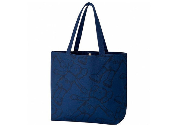 KAWS X UNIQULO ALL OVER HOLIDAY TOTE 'NAVY'