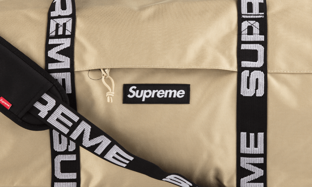 Supreme tan top duffle bag
