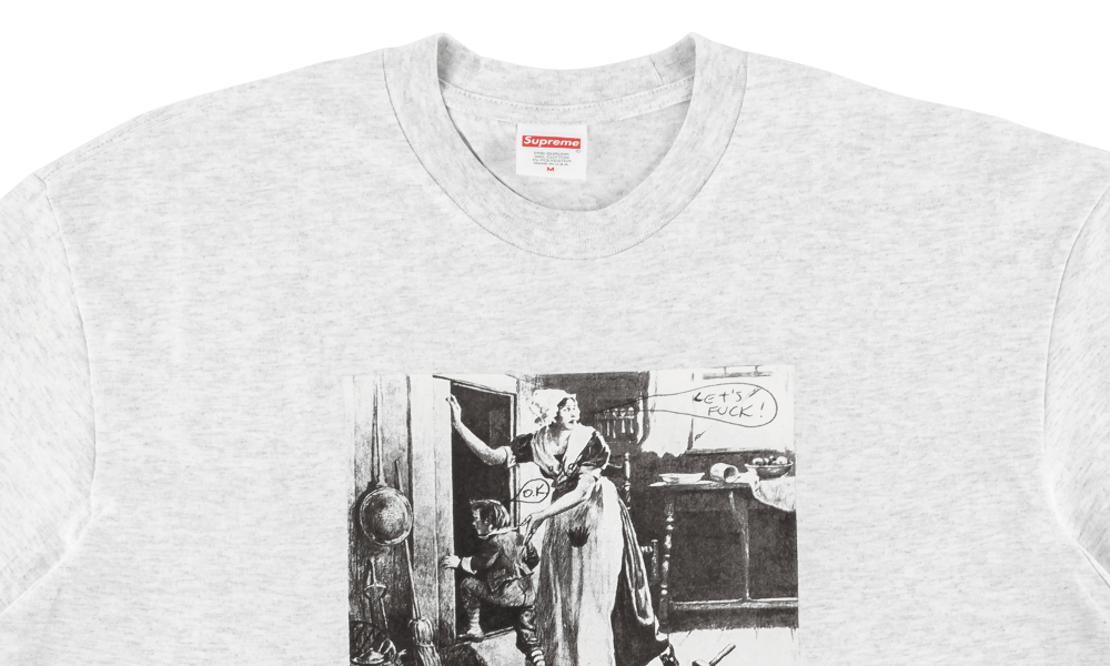 SUPREME MIKE KELLEY HIDING FROM INDIAN TEE ''ASH GREY SUPREME MIKE KELLEY HIDING FROM INDIAN TEE ''ASH GREY