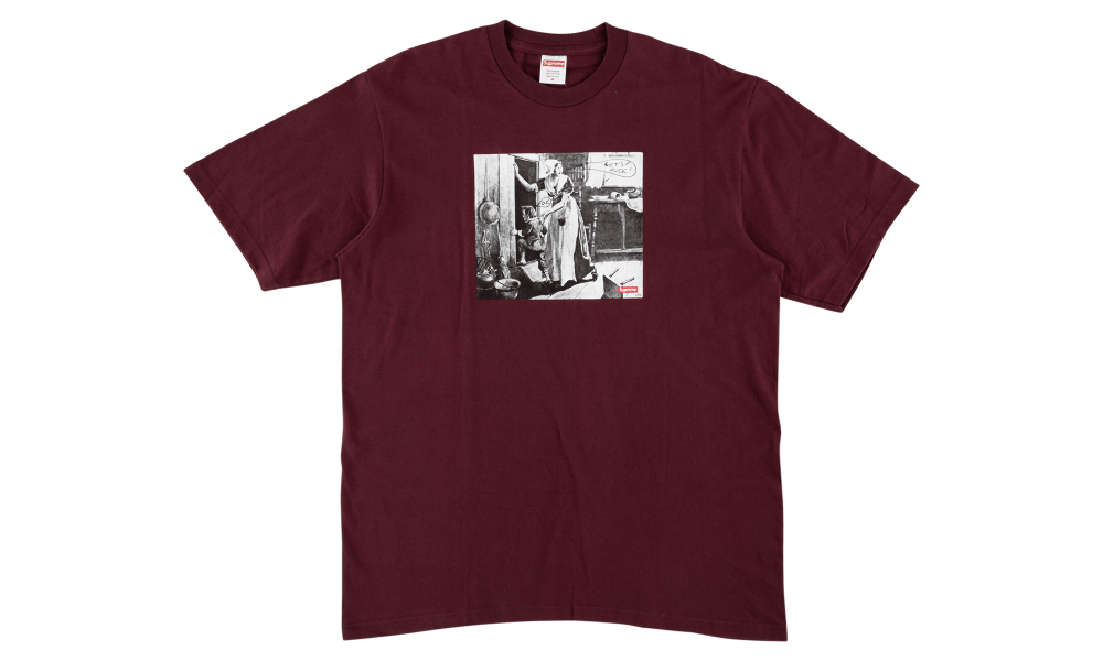SUPREME x MIKE KELLEY HIDING FROM INDIANS TEE "BURGUNDY"