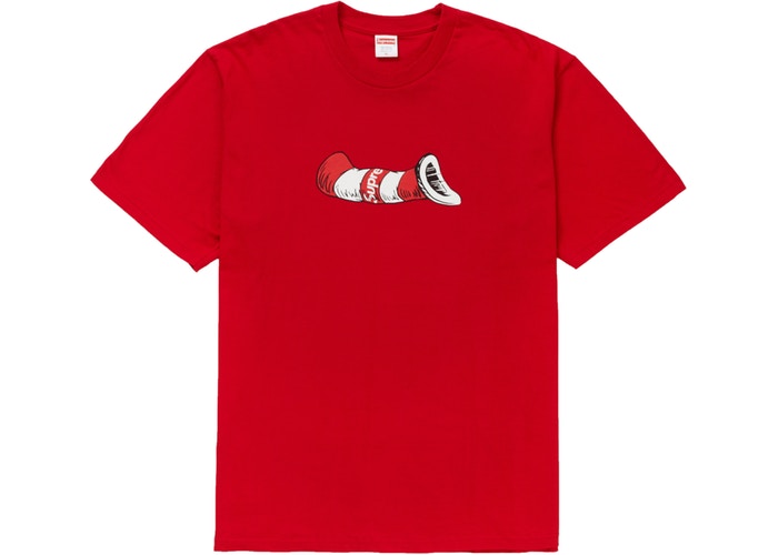 SUPREME CAT IN THE HAT TEE (RED)