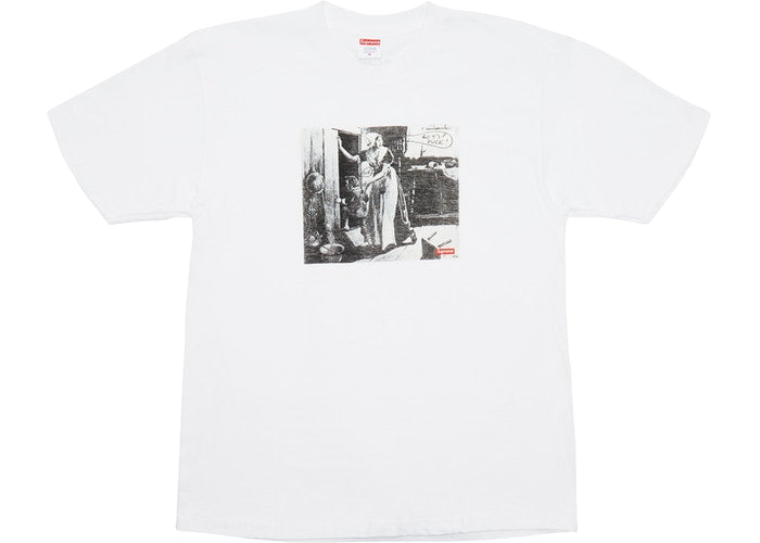 SUPREME x MIKE KELLEY HIDING FROM INDIANS TEE "WHITE"