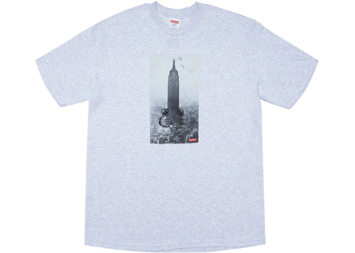 SUPREME  MIKE KELLEY THE EMPIRE STATE BUILDING TEE ''ASH GREY''