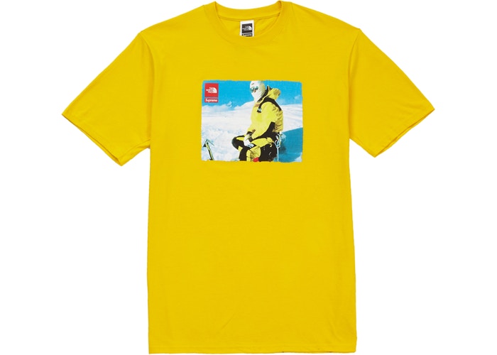SUPREME x THE NORTH FACE TEE "YELLOW"