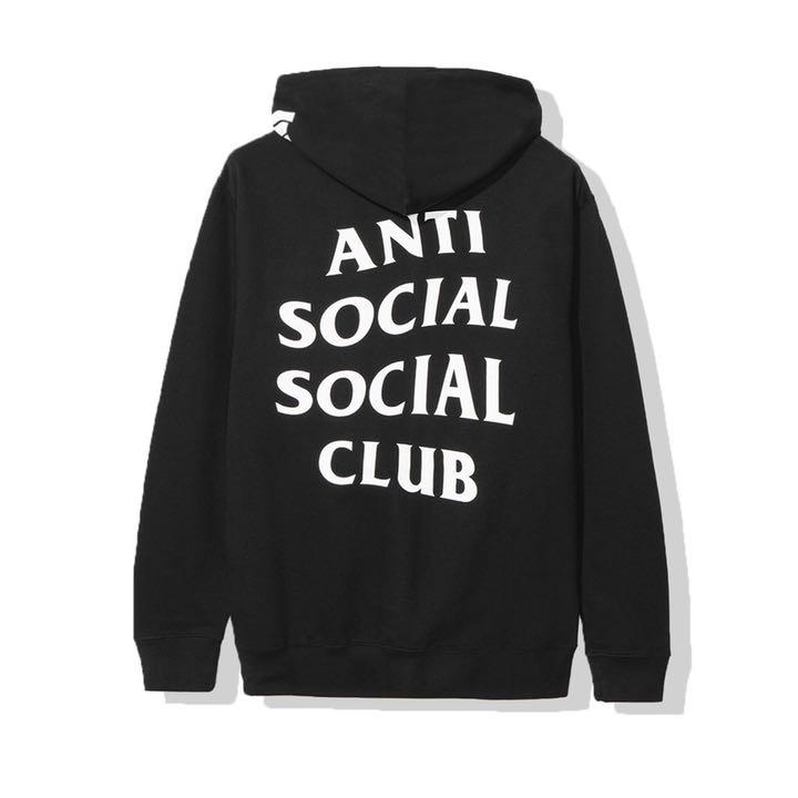 UNDEFEATED X ANTI SOCIAL CLUB HOODIE "BLACK"